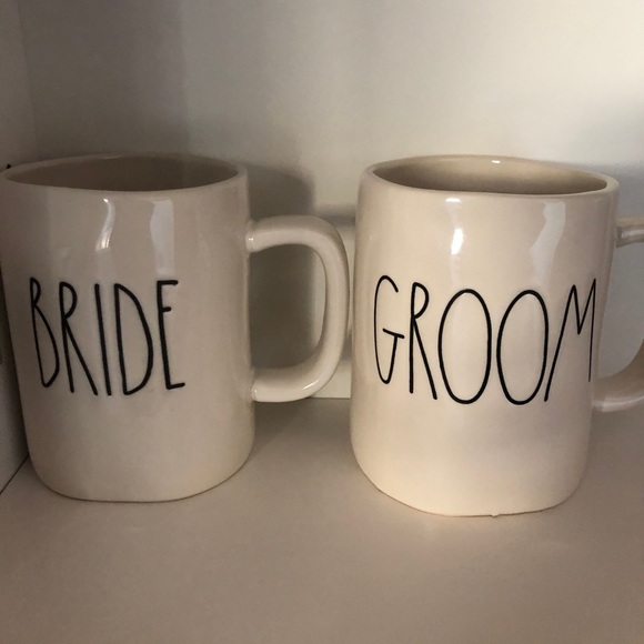 Rae Dunn Bride and Groom oversized mugs - Picture 1 of 9